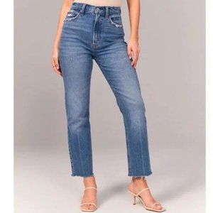 Abercrombie & Fitch The Ankle Straight Ultra High Rise Curve Love Jeans